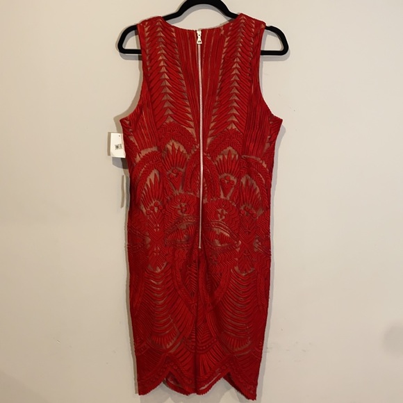 Bardot Nordstrom Red Lace Body Con Dress - Picture 2 of 5